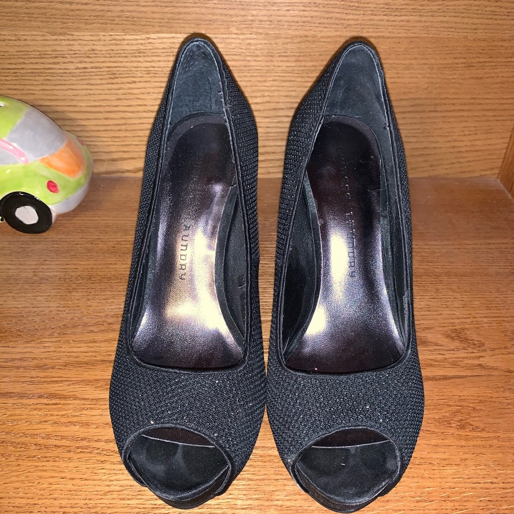 Peep toe high heels